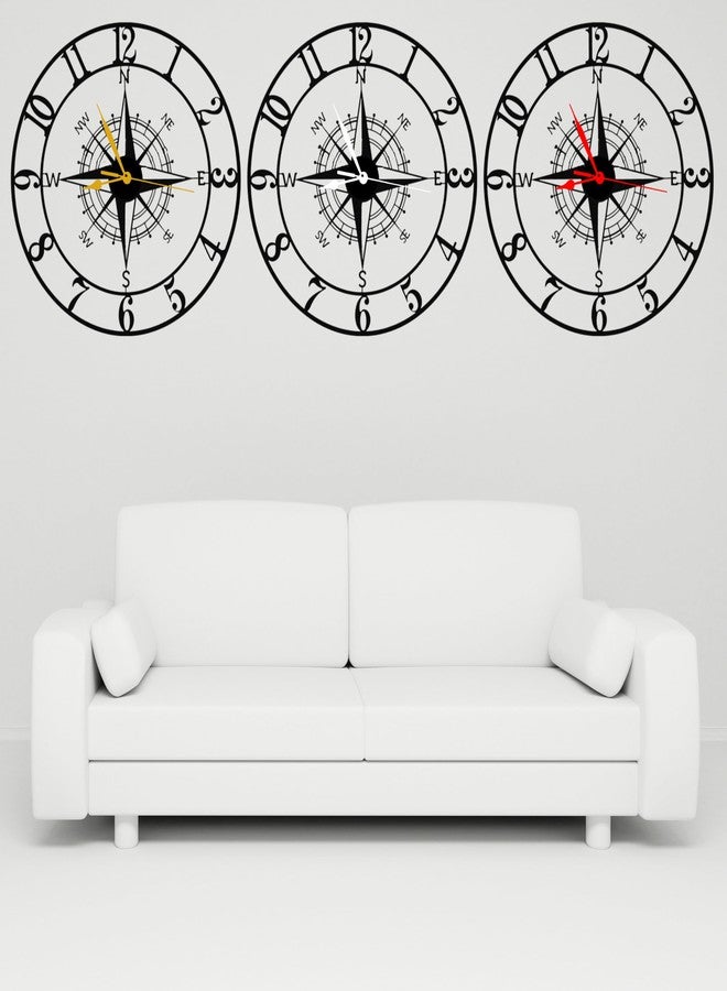 Ventuos Antique Metal Analog Wall Clock, Big Size Modern Decorative, Black (D 1) 40CM - Image 4